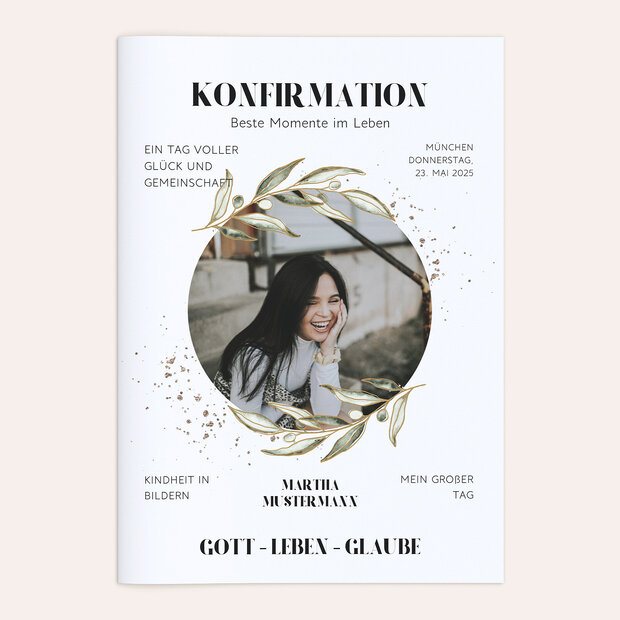 Festzeitung Konfirmation - Lebensgrün