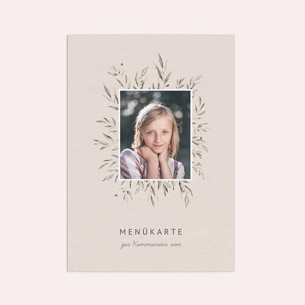 Menükarten Kommunion - Wildflowers