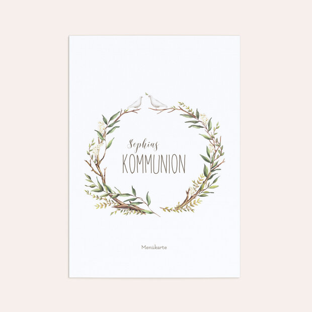 Menükarten Kommunion - Kommunionkranz
