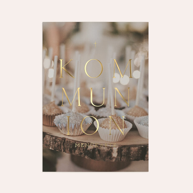 Menükarten Kommunion - Pure Light
