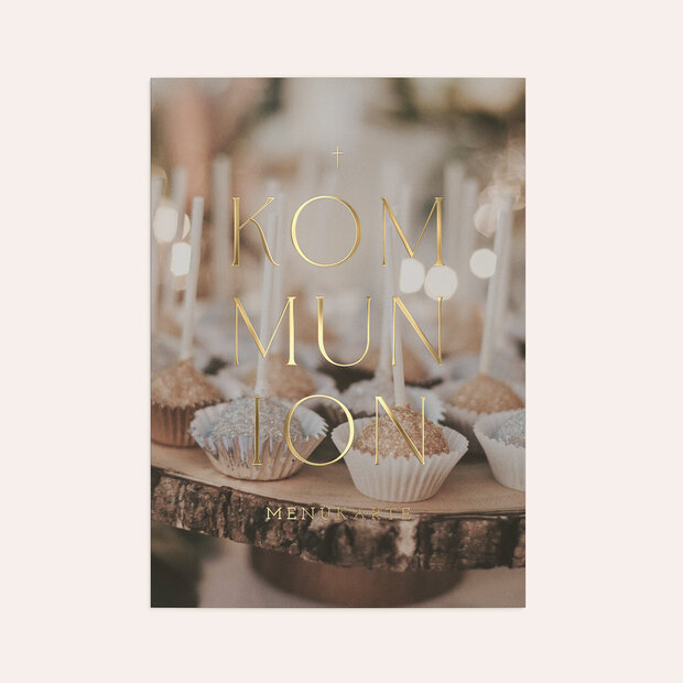 Menükarten Kommunion - Pure Light