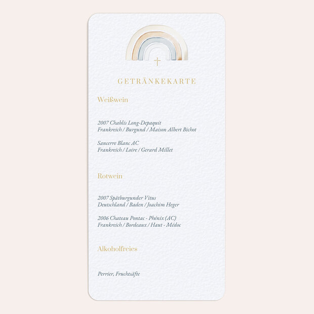 Menükarten Kommunion - Holy Moments