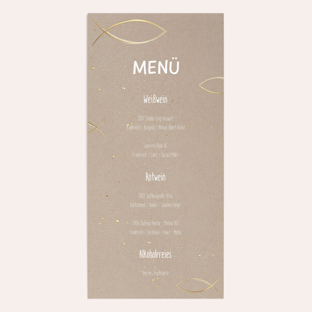 Menükarten Kommunion - Mein Moment