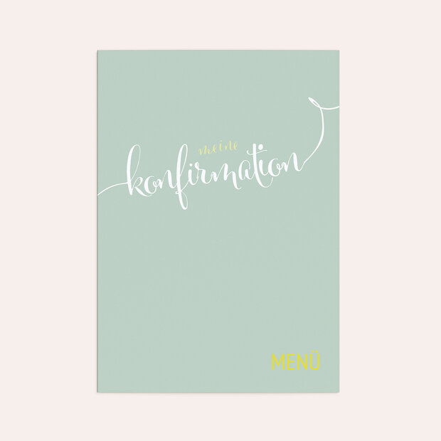 Menükarten Konfirmation - Fabelhafter Tag Konfirmation