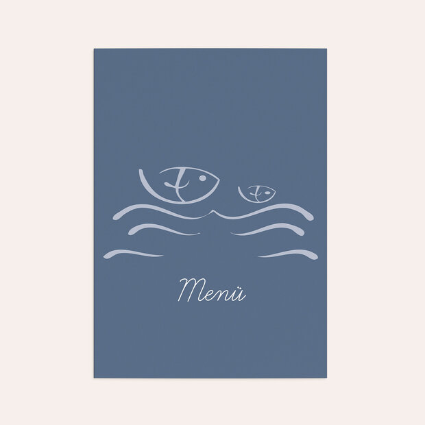 Menükarten Konfirmation - Wellig