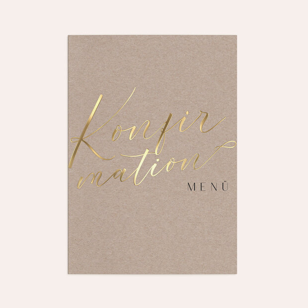 Menükarten Konfirmation - Schöner Schriftschwung