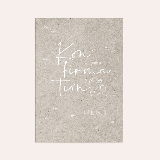 Menükarten Konfirmation - Freudenrauschen