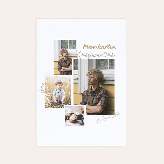Menükarten Konfirmation - Lebensabschnitte