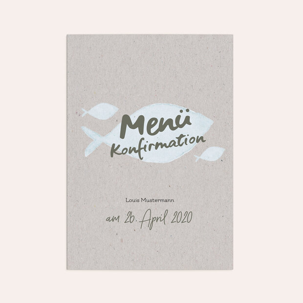 Menükarten Konfirmation - Frisch Gewagt
