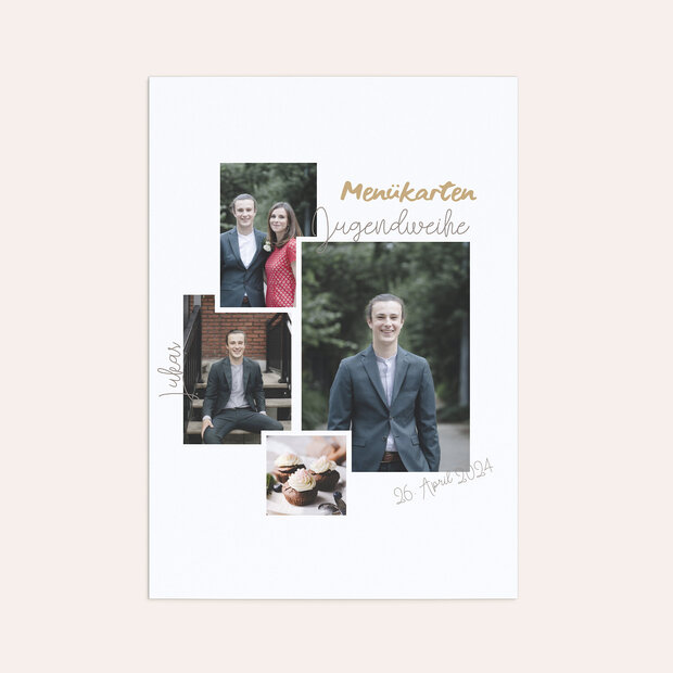 Cartes de menu pour jubilé - Lebensabschnitte