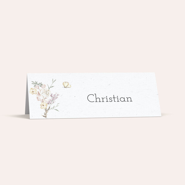 Tischkarten Kommunion - Zarter Blütenduft