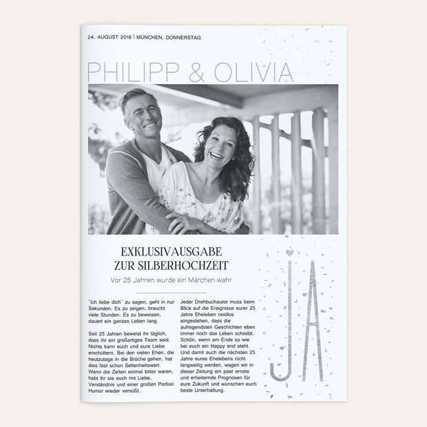 Festzeitung Silberne Hochzeit - Silbersturm Festschrift