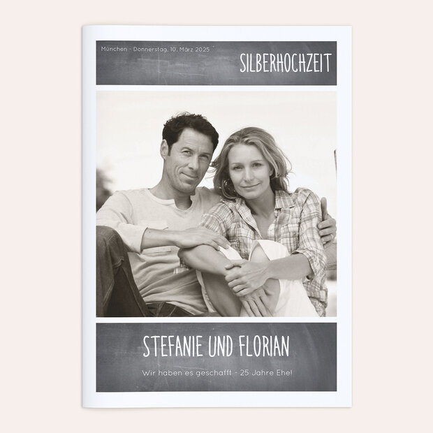 Festzeitung Silberne Hochzeit - Getäfelt Festschrift