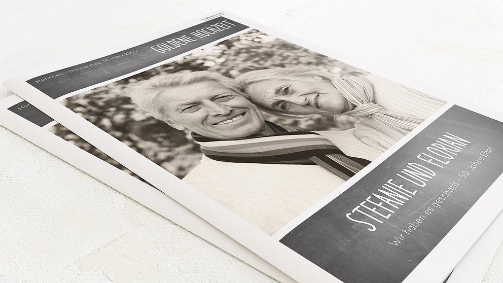 Festzeitung Goldene Hochzeit Getäfelt Festschrift Detail