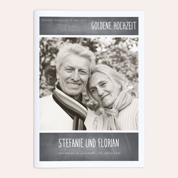 Festzeitung Goldene Hochzeit - Getäfelt Festschrift