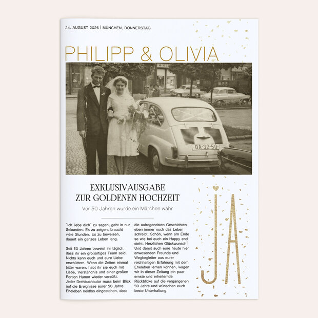 Festzeitung Goldene Hochzeit - Goldsturm Festschrift