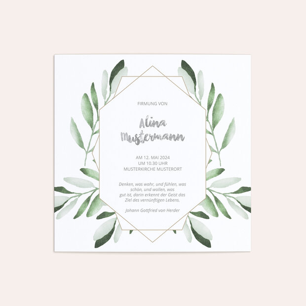 Firmung Karten - Edle Zweige