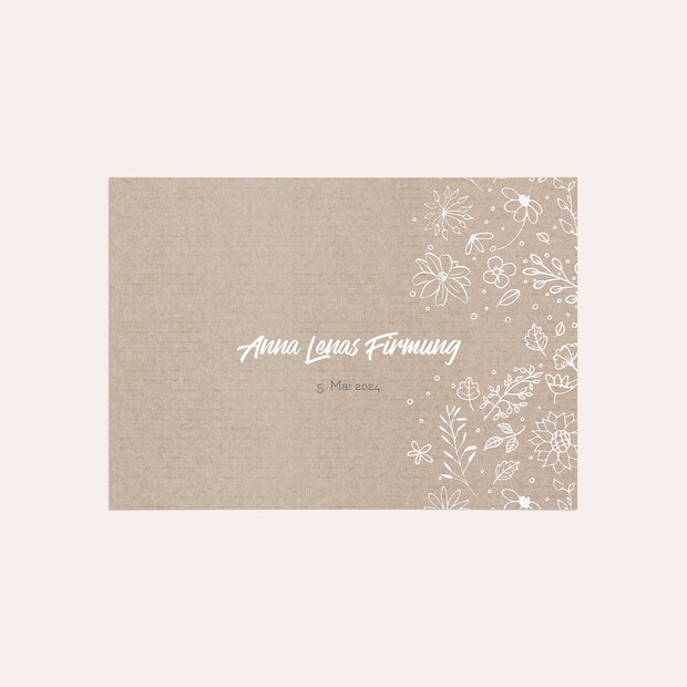 Firmung Karten - Blumenstil