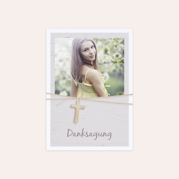 Danksagungen zur Firmung - Holzkreuz
