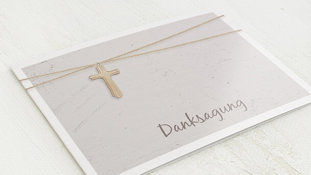 Danksagungen zur Firmung - Holzkreuz