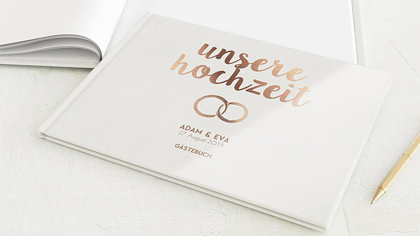 Hardcover Gastebuch Gastebucher Hochzeit Glitzer Ringe Herzen Ja