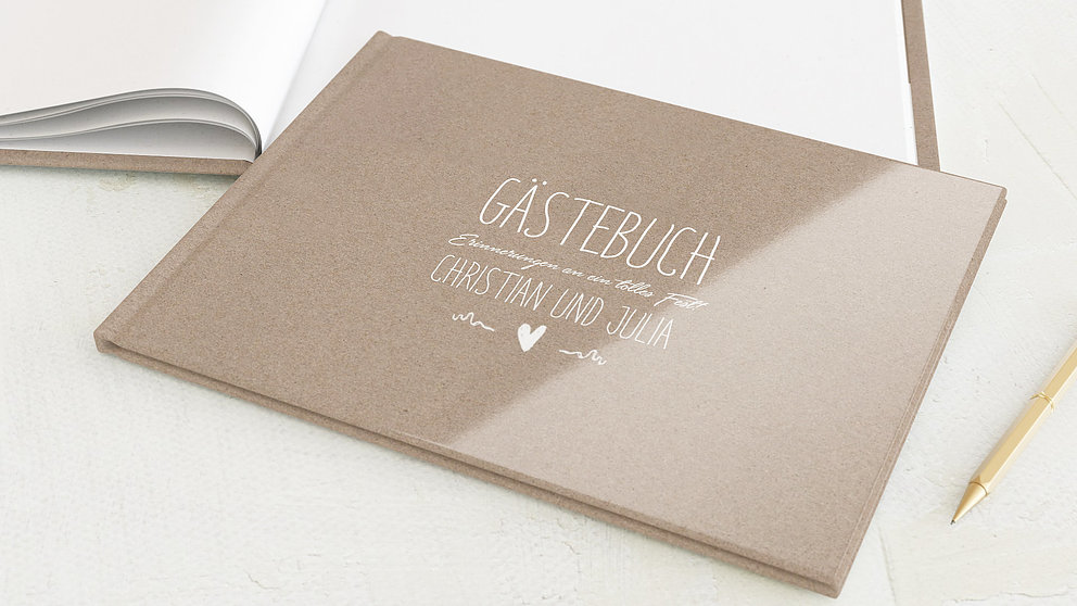 Gastebuch Zur Hochzeit 11015 Kraftkarton Mit Echter Spitze Die