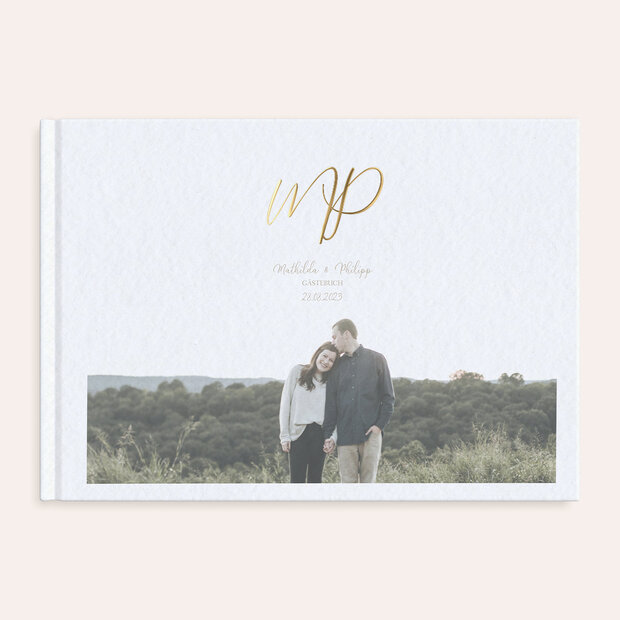 Gästebuch Hochzeit - Initialen der Liebe