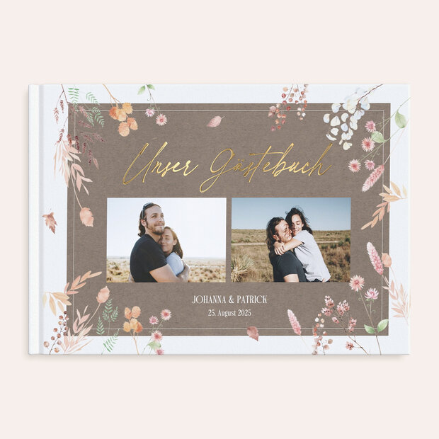 Gästebuch Hochzeit - Florale Harmonie
