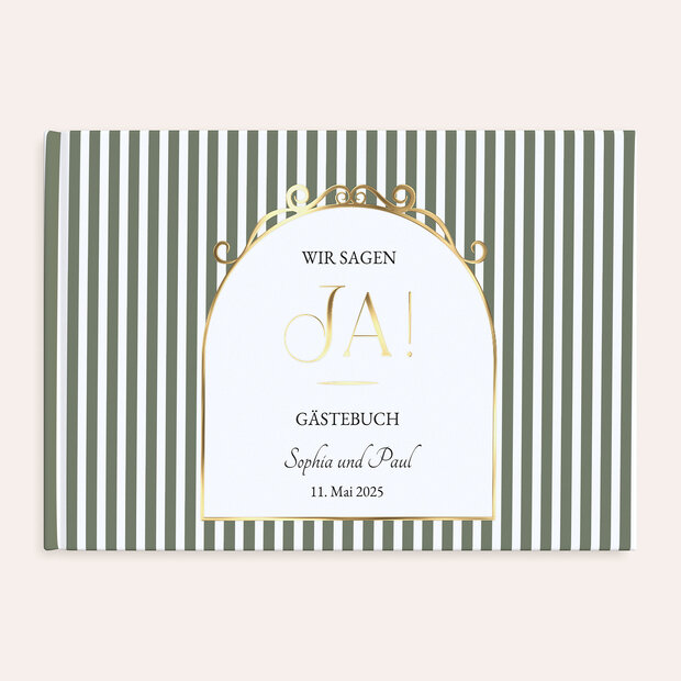 Gästebuch Hochzeit - Streifeneleganz
