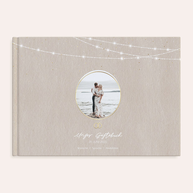Gästebuch Hochzeit - Fairy lights