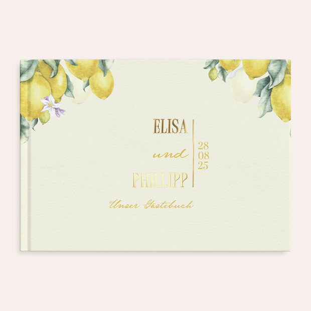 Gästebuch Hochzeit - Amalfi Gold