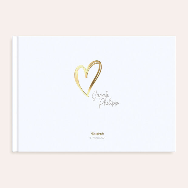 Gästebuch Hochzeit - Herz über Kopf