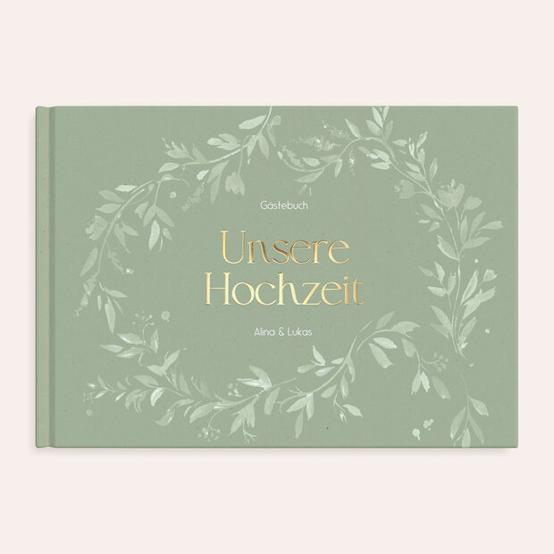 Gästebuch Hochzeit - Grüne Anmut