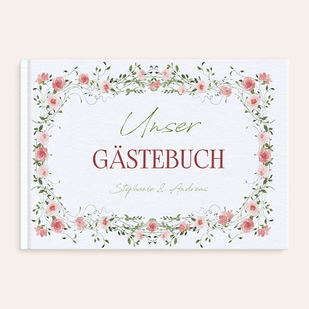 Gästebuch Hochzeit - Vorhang aus Rosen