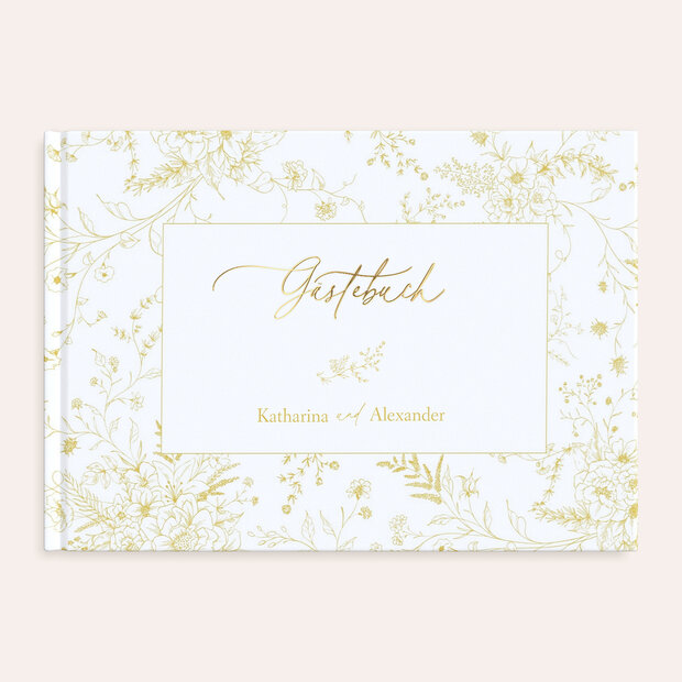 Gästebuch Hochzeit - Zartgelbe Blüten