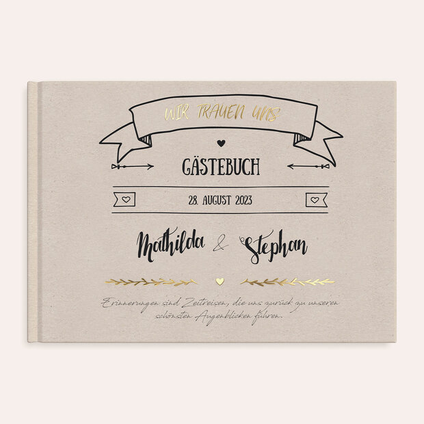 Gästebuch Hochzeit - Kraftpapier