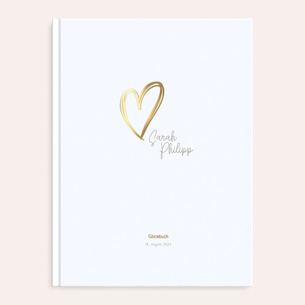 Gästebuch Hochzeit - Herz über Kopf