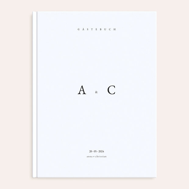 Gästebuch Hochzeit - Unsere Initialen