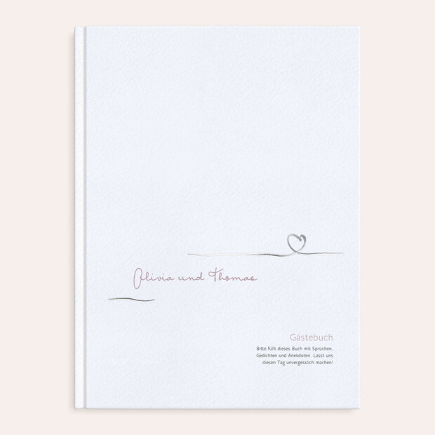 Gästebuch Hochzeit - Schleifenherz