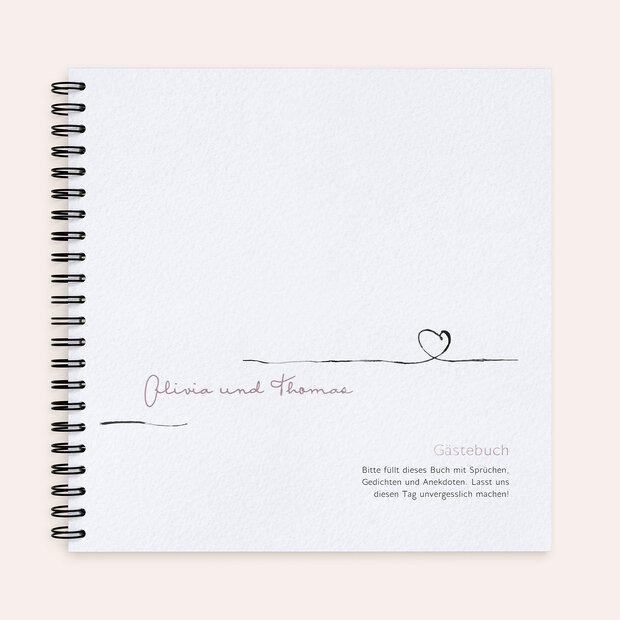 Gästebuch Hochzeit - Schleifenherz