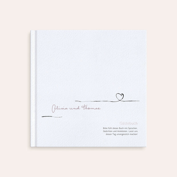 Gästebuch Hochzeit - Schleifenherz