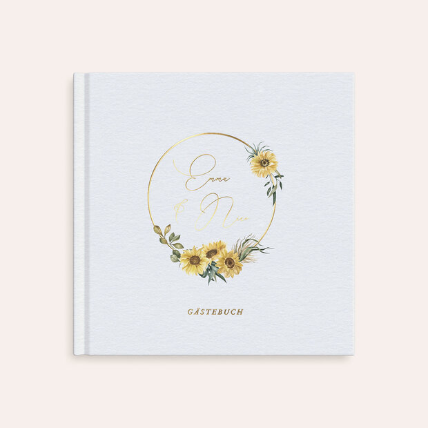 Gästebuch Hochzeit - Strahlendes Gelb