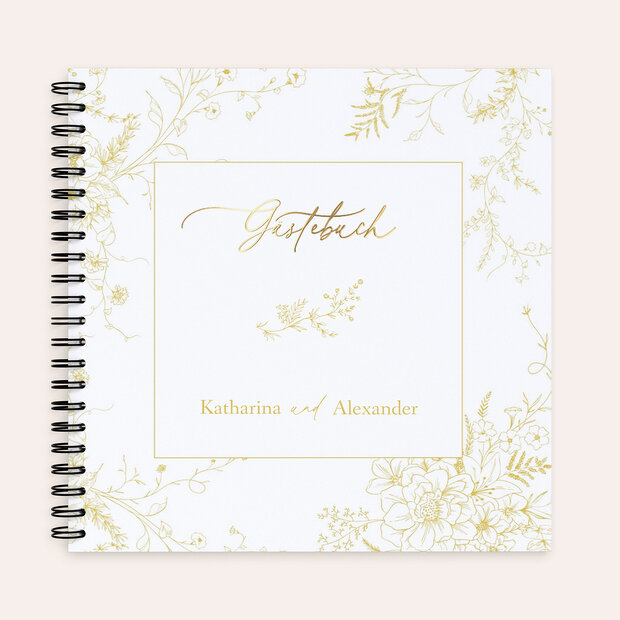 Gästebuch Hochzeit - Zartgelbe Blüten