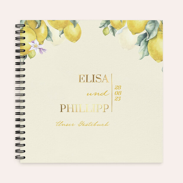 Gästebuch Hochzeit - Amalfi Gold