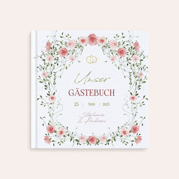 Gästebuch Hochzeit - Vorhang aus Rosen