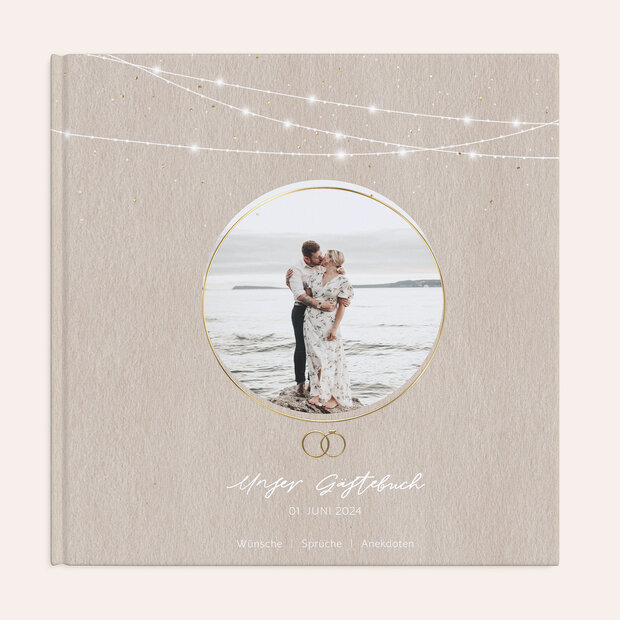 Gästebuch Hochzeit - Fairy lights