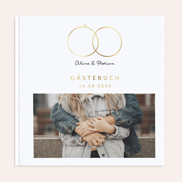 Gästebuch Hochzeit - Zarte Ringe