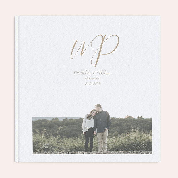 Gästebuch Hochzeit - Initialen der Liebe