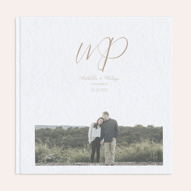 Gästebuch Hochzeit - Initialen der Liebe
