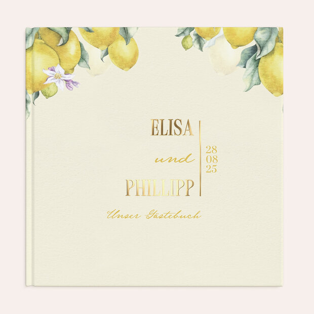 Gästebuch Hochzeit - Amalfi Gold